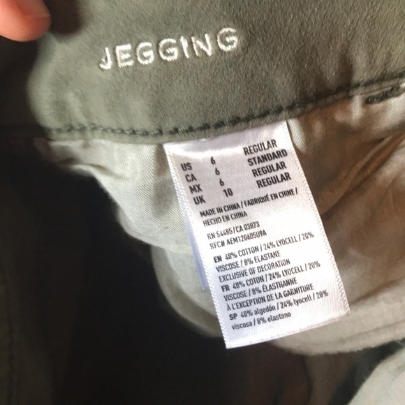 American Eagle Jeggings Olive Green - Picture 4 of 5